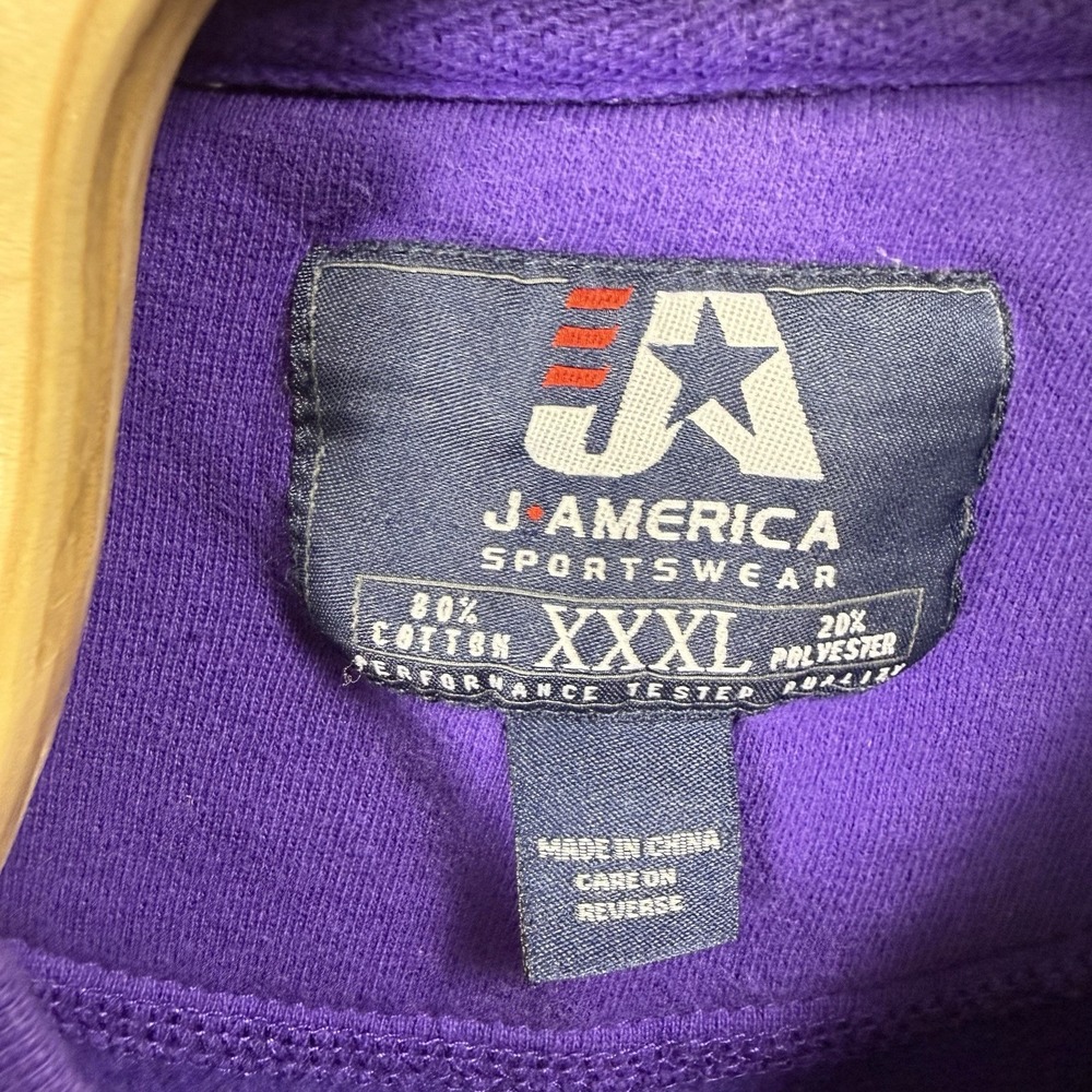 Vintage LSU J America Sportswear Crewneck Sweatshirt 3XL Purple Mens Read - Picture 3 of 6